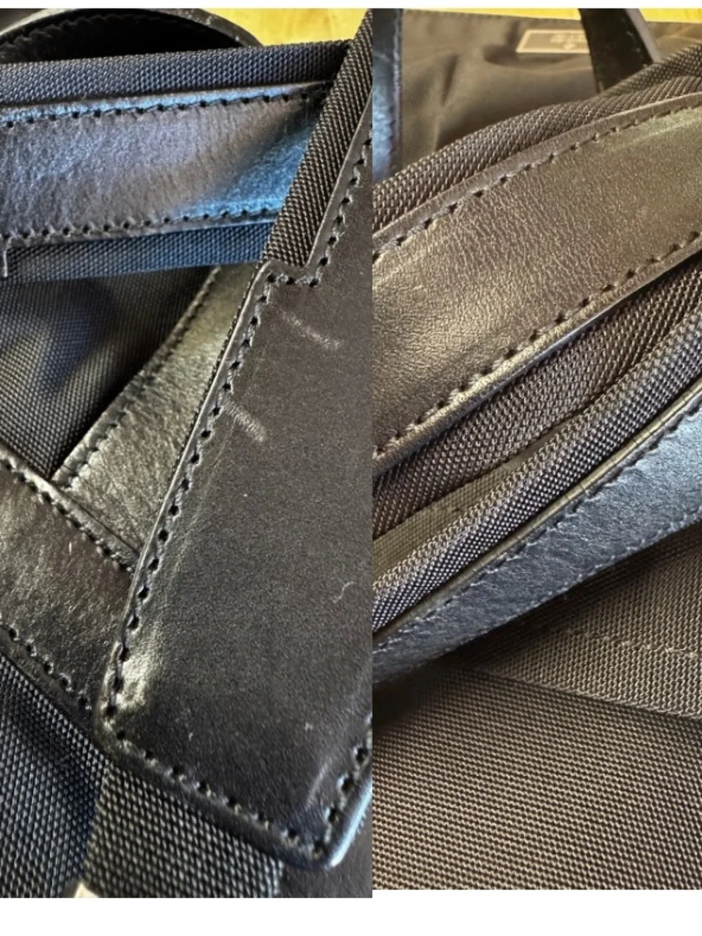 GUCCI Women’s Mini Black Nylon Backpack Leather Trim Minimalist 11x10x3”